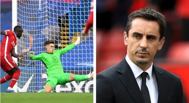 Gary Neville reacts to Kepa Arrizabalaga’s latest mistake for Chelsea in Liverpool defeat - Bóng Đá