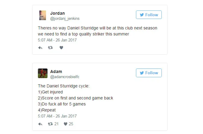 Bị loại khỏi cúp Liên đoàn, fan Liverpool đòi tống cổ Sturridge  - Bóng Đá