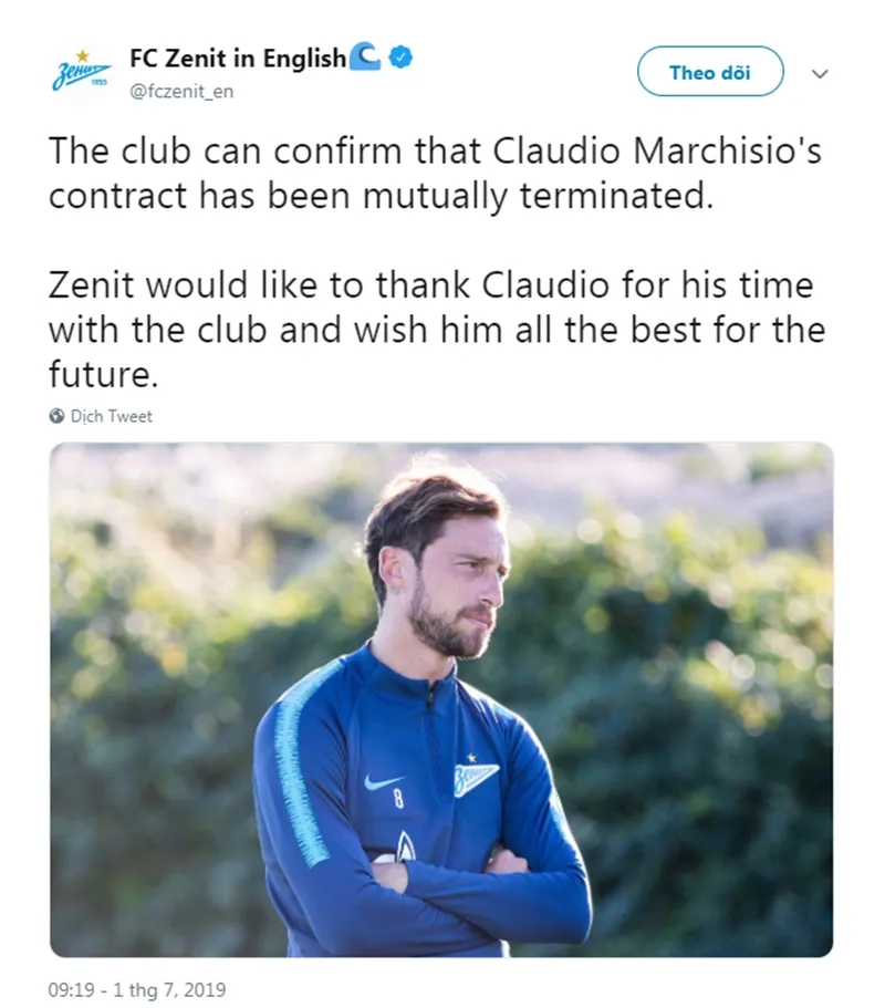 Marchisio bị thanh lý hợp đồng - Bóng Đá