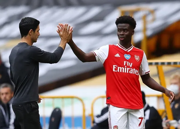 Arteta sends Saka message after Arsenal youngster scores first Premier League goal - Bóng Đá