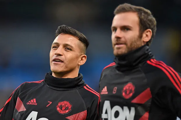 Man Utd khổ sở trước Man City, Mata và Sanchez lại cười đùa trên khán đài - Bóng Đá