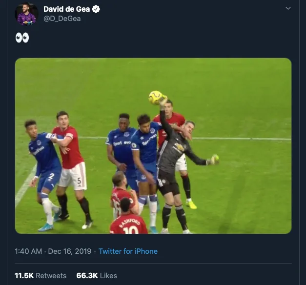 David de Gea sends cryptic message about Everton's controversial goal vs Manchester United - Bóng Đá