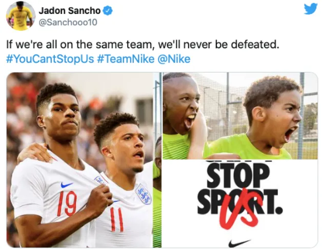 Jadon Sancho shares image alongside Marcus Rashford as Man Utd transfer talk intensifies - Bóng Đá