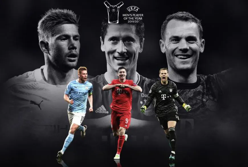 UEFA Men's Player of the Year: De Bruyne, Lewandowski or Neuer - Bóng Đá