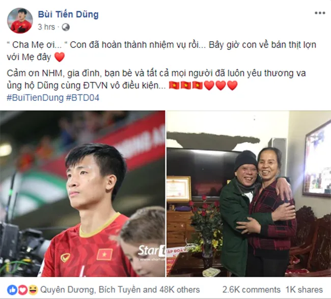 Các tuyển thủ Việt Nam gửi thông điệp đến NHM sau khi chia tay Asian Cup - Bóng Đá