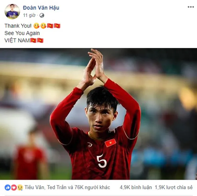 Các tuyển thủ Việt Nam gửi thông điệp đến NHM sau khi chia tay Asian Cup - Bóng Đá