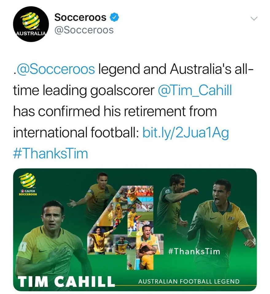 Tim Cahill chính thức chia tay ĐT Australia - Bóng Đá