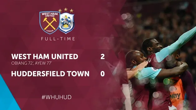 West Ham 2-0 Huddersfield: Slaven Bilic thoát hiểm - Bóng Đá