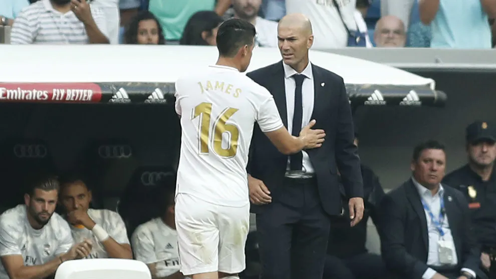 James and Zidane: The conversation which led to the Colombian being left out against Athletic - Bóng Đá