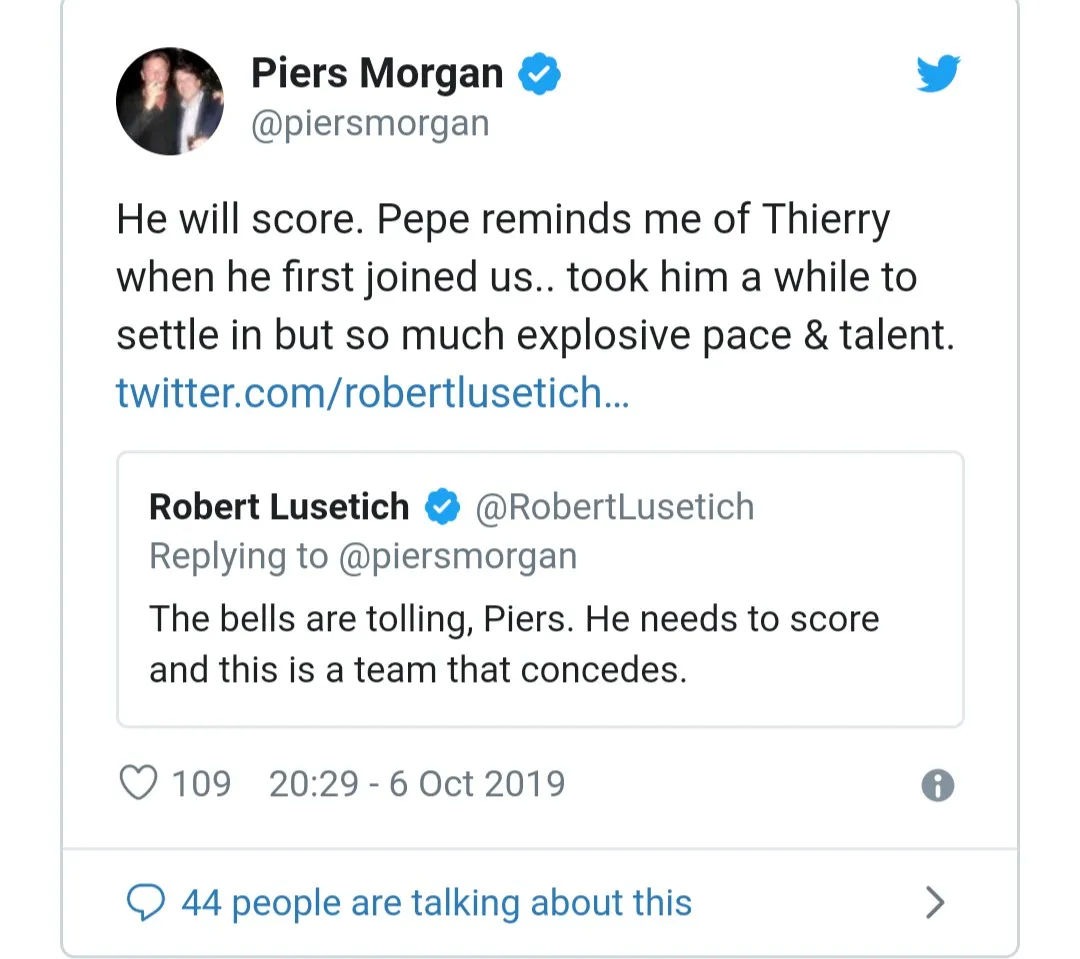 Piers Morgan talks about Pepe - Bóng Đá