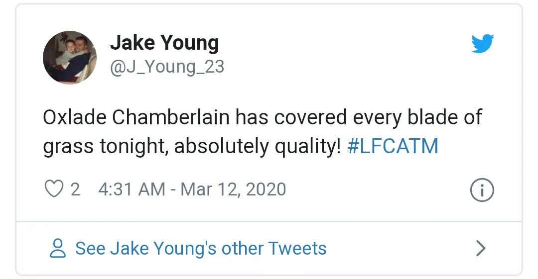 liverpool  react to Chamberlain - Bóng Đá