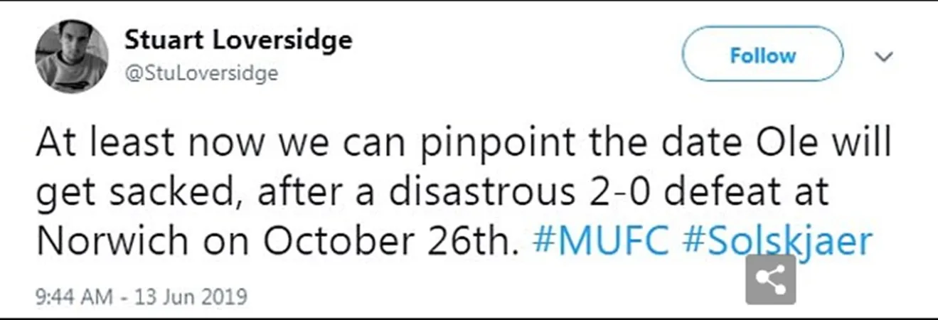 : Fans don't think Solskjaer will survive past October after MU - Bóng Đá