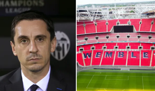 Gary Neville phản ứng mạnh mẽ vụ FA bán sân Wembley - Bóng Đá