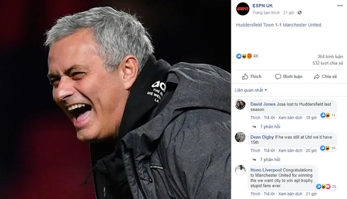 Tâm trạng của Mourinho ra sao khi thấy Man Utd tuột vé dự Champions League? - Bóng Đá