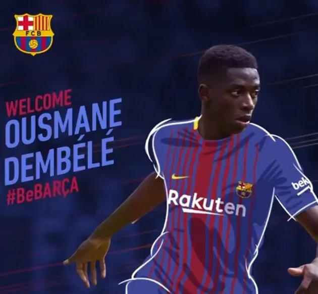 CHÍNH THỨC: Barcelona chiêu mộ thành công Ousmane Dembele - Bóng Đá