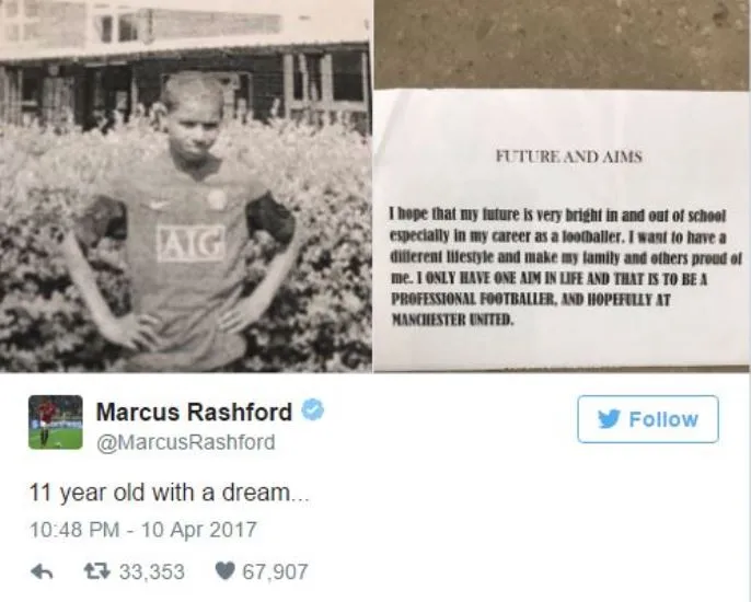 Lay động với ước mơ năm 11 tuổi của Marcus Rashford - Bóng Đá