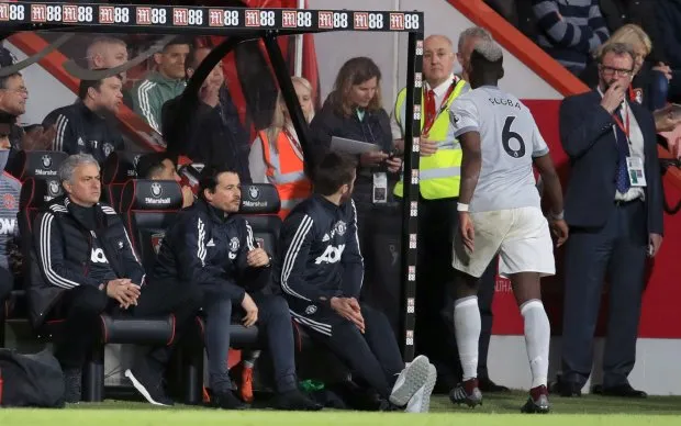 Bị thay ra, Paul Pogba có hành động xem thường Mourinho - Bóng Đá