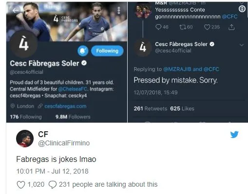 Fabregas ăn mừng khi Conte bị sa thải - Bóng Đá