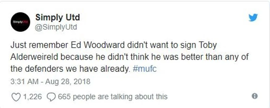 Alderweireld chơi quá hay, Ed Woodward đáng bị chỉ trích - Bóng Đá