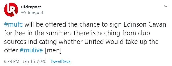 Manchester United: Plenty of fans aren’t interested in signing Edinson Cavani this summer - Bóng Đá