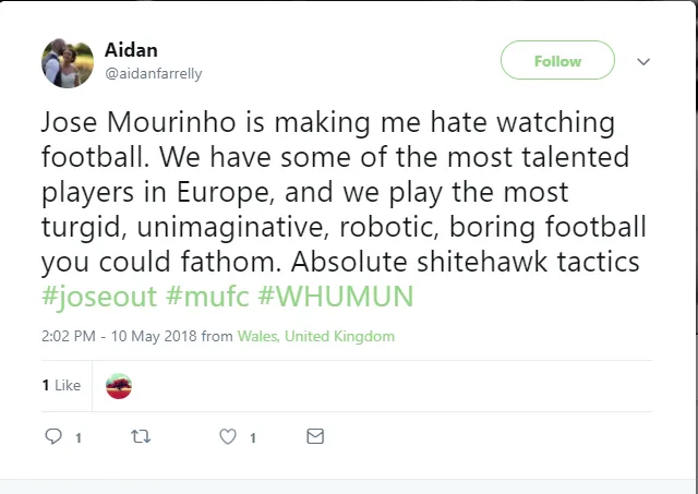 Hòa West Ham, fan Man United đã hết kiên nhẫn với Mourinho - Bóng Đá