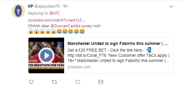 Mua được Fabinho, fan Liverpool chọc quê Man United - Bóng Đá