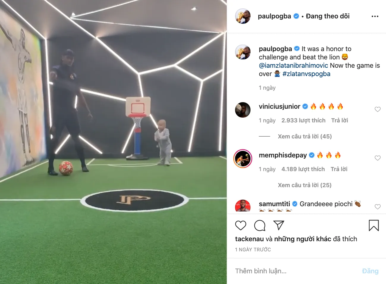 Ibrahimovic beats Pogba with new trick: Game over - Bóng Đá