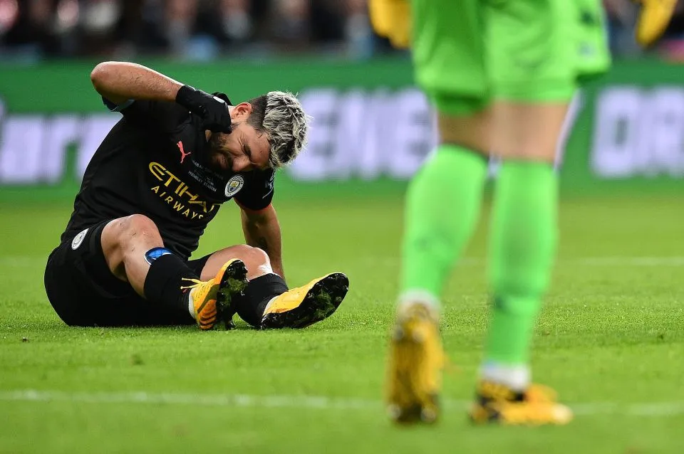 Man City boss Pep Guardiola confirms Sergio Aguero injury after Carabao Cup final triumph over Aston Villa - Bóng Đá
