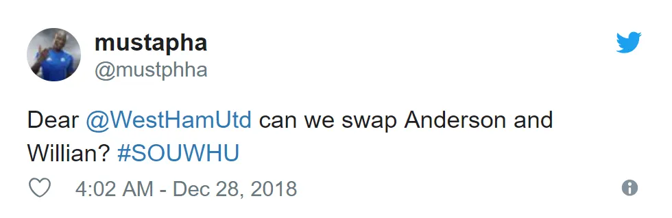 Chelsea fans on Twitter want Felipe Anderson to replace Willian - Bóng Đá