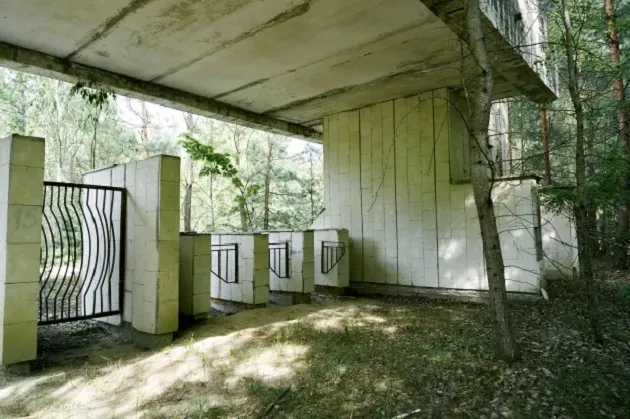 RADIOACTIVE RUINS Inside abandoned football stadium in heart of Chernobyl with forest growing on pitch years after devastating disaster - Bóng Đá