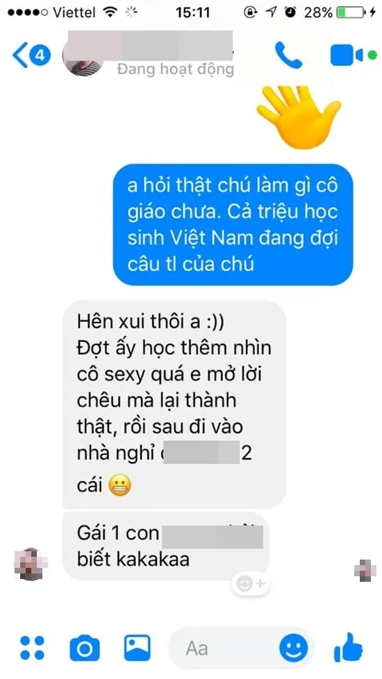 Những dòng tin nhắn này vẫn chưa được chứng thực. Hiện lực lượng chức năng đã vào cuộc điều tra và làm rõ vụ việc.