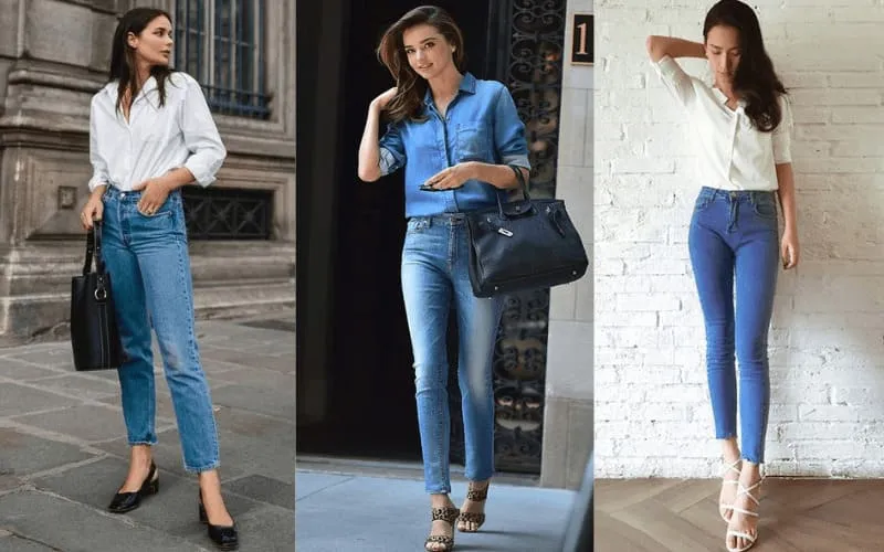 Quần jeans luôn làm cho chị em trẻ trung năng động