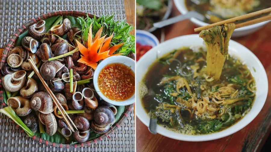 Khi đến Ninh Bình, bạn có thể thử món ốc núi và miến lươn.