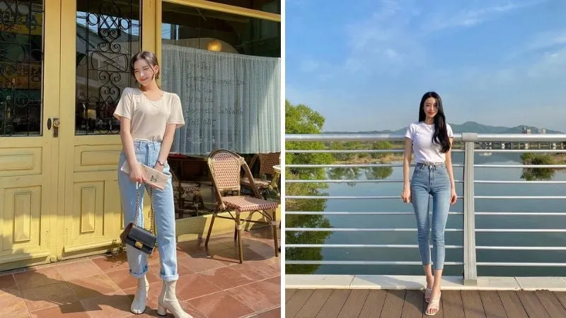 Với thiết kế cổ điển, quần jeans cạp cao đảm bảo sự thanh lịch và thời thượng cho nhiều sự kiện.