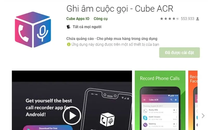 Cài đặt ứng dụng Cube ACR