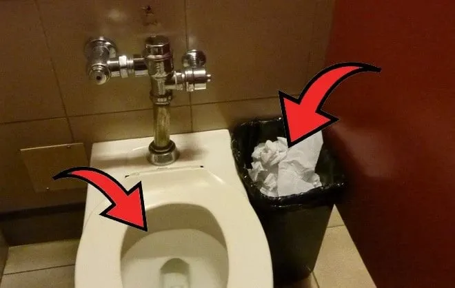 Người Nhật không bao giờ vứt giấy vệ sinh vào thùng rác