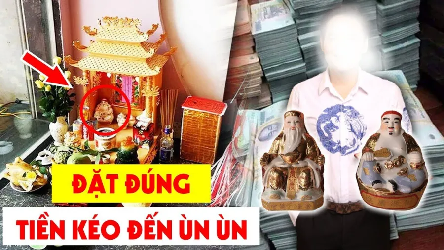 Tại sao bàn thờ Thần Tài lại đặt dưới mặt đất? 