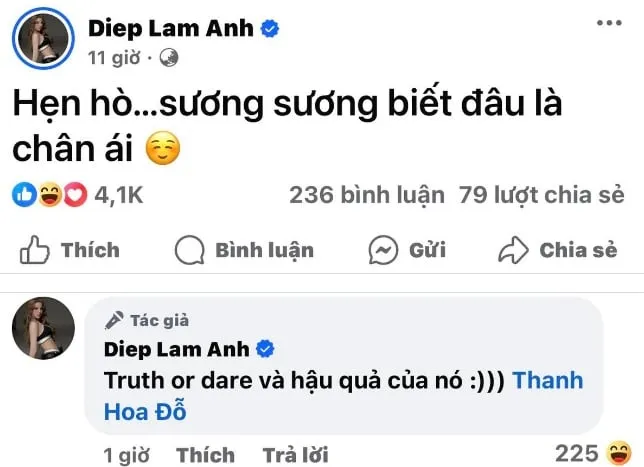 Diệp Lâm Anh đăng tải dòng trạng thái ẩn ý khiến dân tình hoang mang