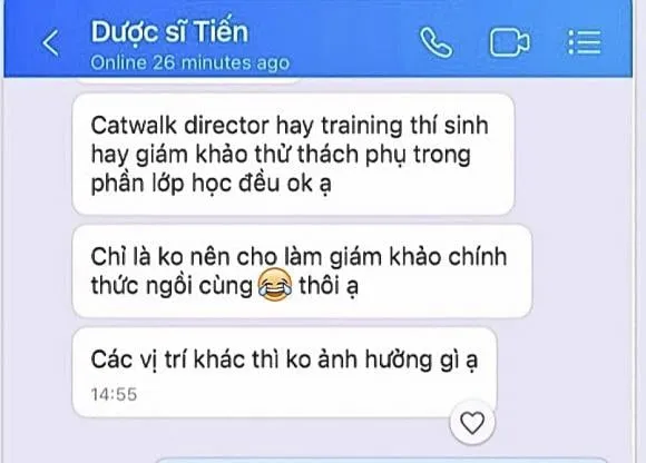 Hoàng Thùy tung tin nhắn chứng minh Dược sĩ Tiến không cho cô làm BGK chính của Miss Universe Vietnam 2024.  