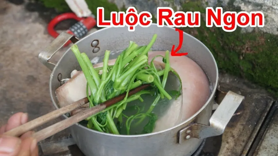 Vớt rau muống