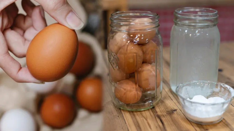 Bảo quản trứng bằng nước vôi trong còn được gọi là phương pháp water glassing eggs.