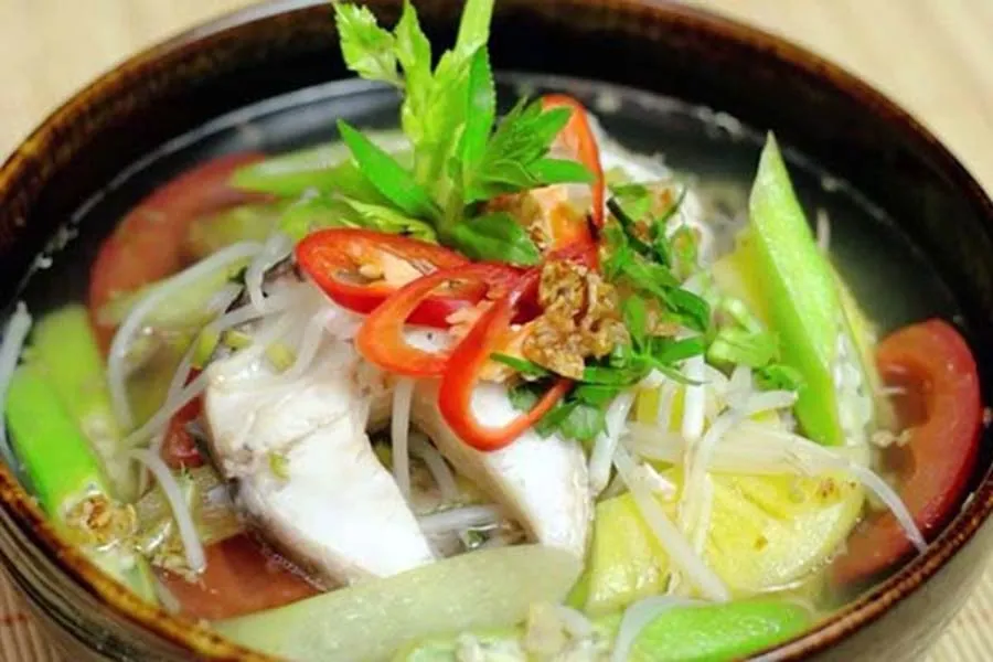 Nấu canh cá dọc mùng