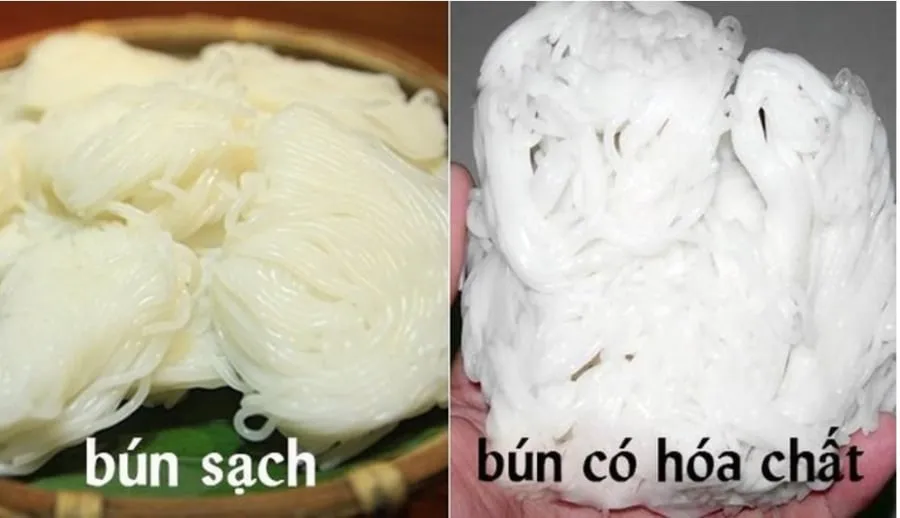 Cách chọn bún sạch không hóa chất