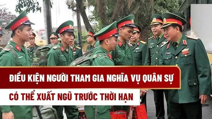 4 trường hợp được xuất ngũ trước thời hạn năm 2025