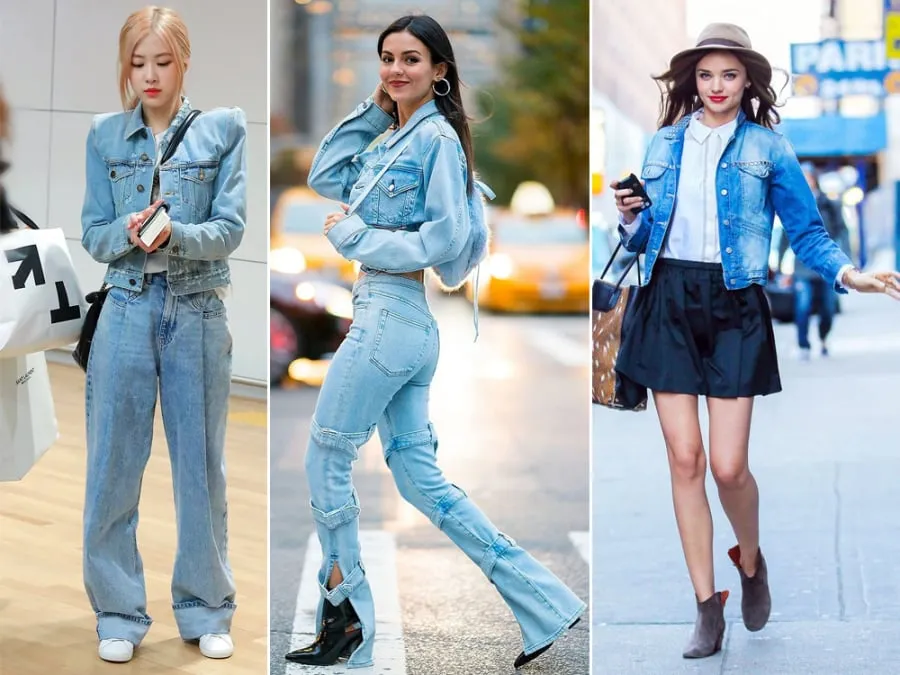 Một chiếc áo khoác jeans vừa đủ dày dặn giúp bạn làm mới phong cách của mình trong mùa thu.