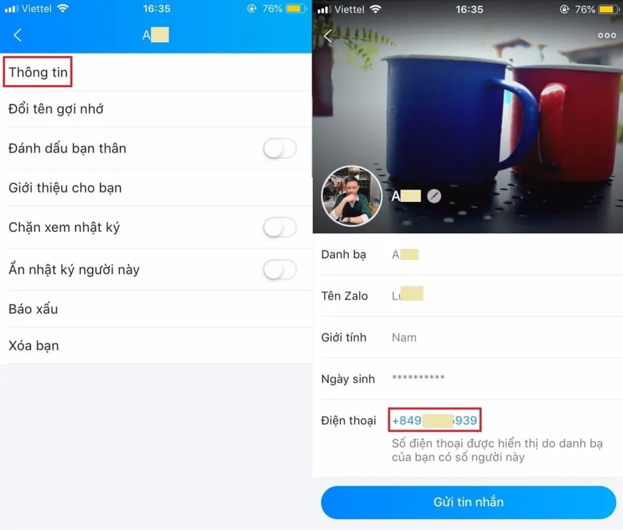 Hiển thị số điện thoại trên Zalo nhanh chóng