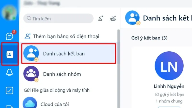 Kết bạn Zalo từ danh bạ điện thoại