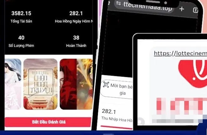 Hình thức lừa xem phim online và sau đó bình chọn được trả phí
