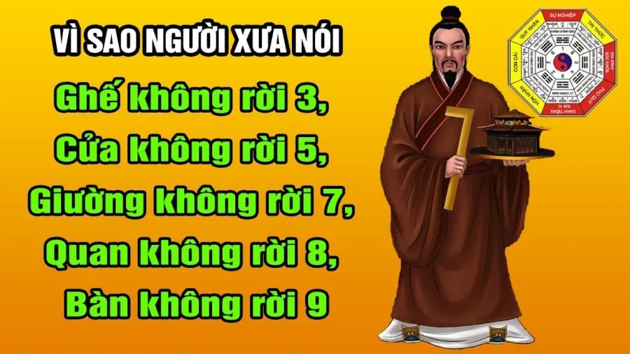 Ghế không rời 3, giường không rời 7, quan tài không rời 8, vì sao không được di rời?