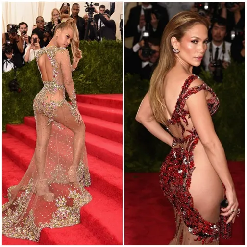 Beyonce, Jennifer Lopez gần như nude trên thảm đỏ Met Gala